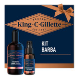 Kit King C Gillette Shampoo Barba 241ml Srum Preench 50ml 2 Unidades